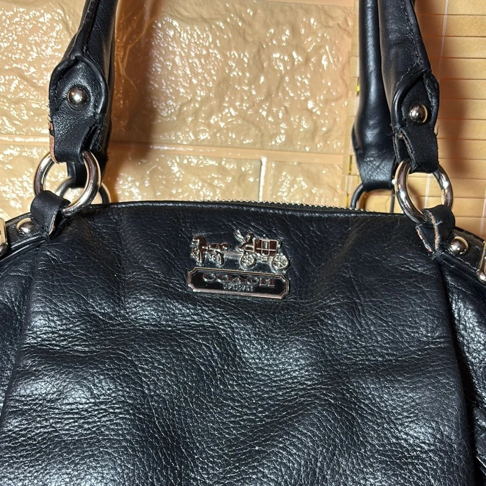 Coach Madison Lindsay Satchel Bag Black Leather from 2012